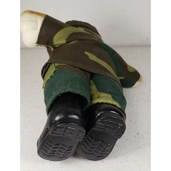 Vintage JJ Wind Patriot Bear U.S. Army Soldier Plush Toy 11"  Camouflage 1994 - Picture 14 of 14